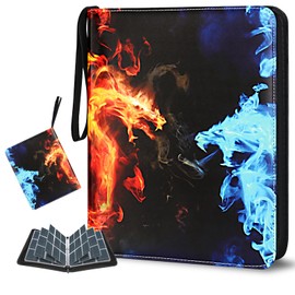 Card Binder 900 Pockets, Trading Card Binder 9-Pocket Sports Card Binder Card Holder Binder Fits 900 Cards with 50 Removable Sleeves for Boys and Girls Organized