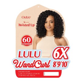 Outre X-Pression Twisted Up - Lulu Wand Curl 8" 9" 10" 6X (DARK BURGUNDY 950)