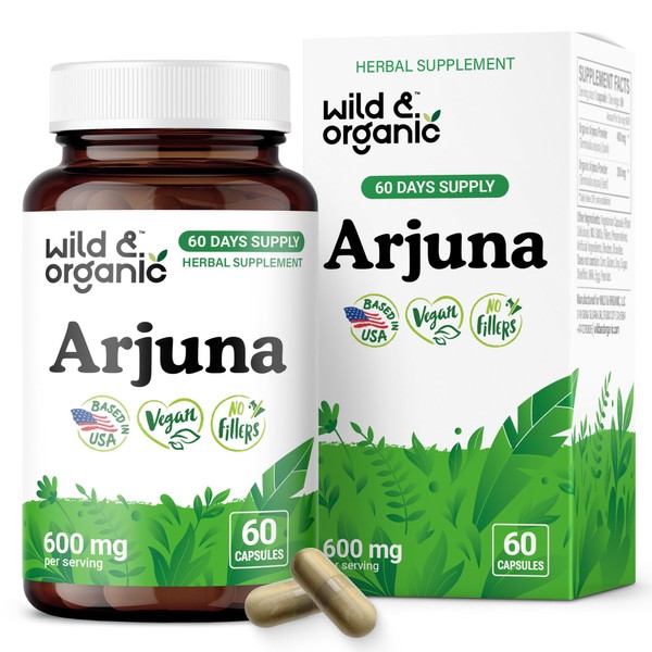 Wild & Organic Arjuna Capsules - 60 Count - Overall