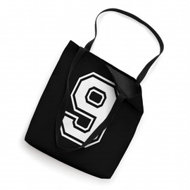9 Number Nine Team Sports Graphic Design Matching Varsity Tote Bag