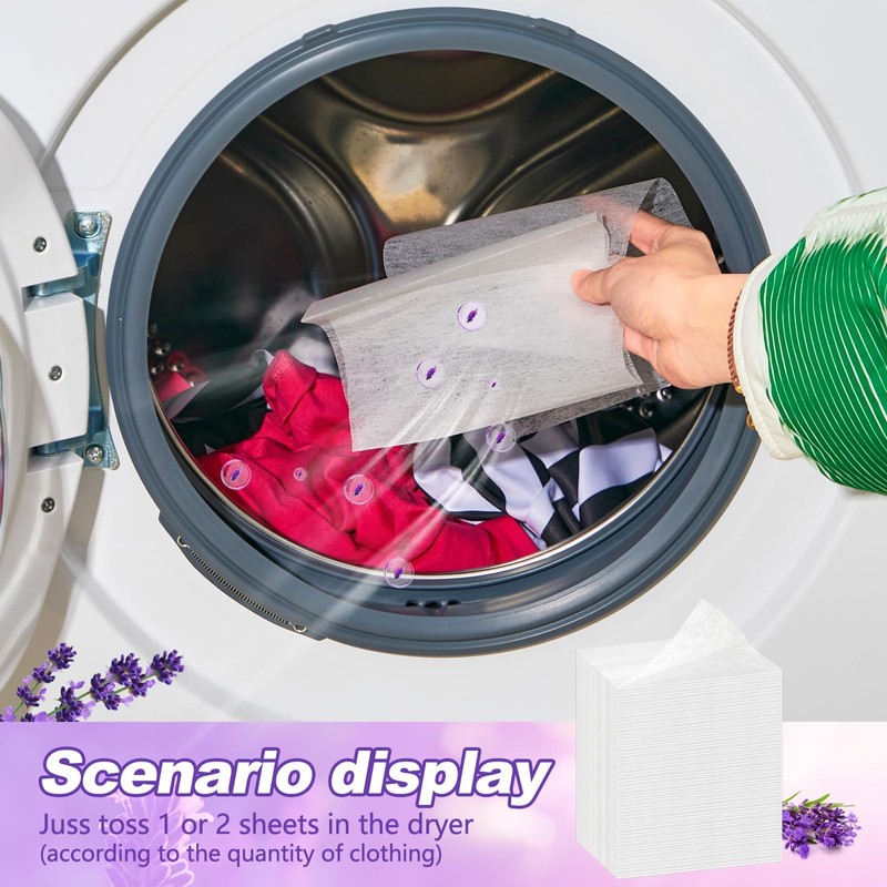 Heigble 1000 Count Dryer Sheets Bulk Lavender Scent Fabric Softener