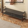 LINZINAR Shoe Rack 2 Tier Long Storage Organizer Wide Metal