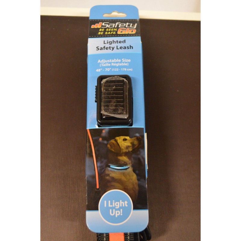 Safety Glo NEW Safety Glo Pets Lighted Dog Leash Adjustable