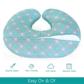 Biloban Nursing Pillow Cover Breastfeeding for Boppy Pillow Safely with Zipper 2 Pack - Planet & Flower
