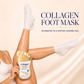 Collagen Feet Masks 5 Pairs, Moisturising Foot Peel Mask for Hard Skin