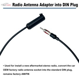 Radio Antenna Adapter Replacement for Nissan Infiniti Aftermarket Radio Stereo Antenna Adapter for Xterra Sentra Titan G20 Aftermarket Stereo Antenna Connector Replacement DIN Adaptor Cable Plug