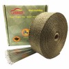 LEDAUT 2" x 50' Titanium Exhaust Heat Wrap Roll for