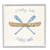 Stupell Industries Worry Less Paddle More Canoe Boat Typography Framed