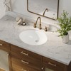 ARIEL 16" x 19.63" Oval Undermount Bathroom Sink Vanity In