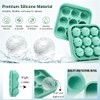 3D Soccer Ball Silicone Ice Mold, 9 Cavity Sphere Tray,