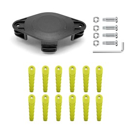 RUIITEN Trimmerkopf kompatibel mit Bosch Trimmer ART 23 SL, ART 2300, ART 23-28, ART 26 SL, ART Easy (1 Trimmerkopf + 12 Klingen + 4 Schrauben-Set)