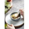 LYEOBOH Asian Soup Spoons, 6.5 inch Ceramic Soup Spoon Set