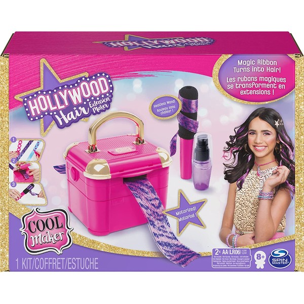 Cool Maker, Hollywood Hair Extension Maker for Girls with 6 Bonus Extensions (18 Total) and Accessories,