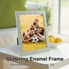 ACHAVINM 5x7 Silver Picture Frame - Glittering Enamel Photo Frames