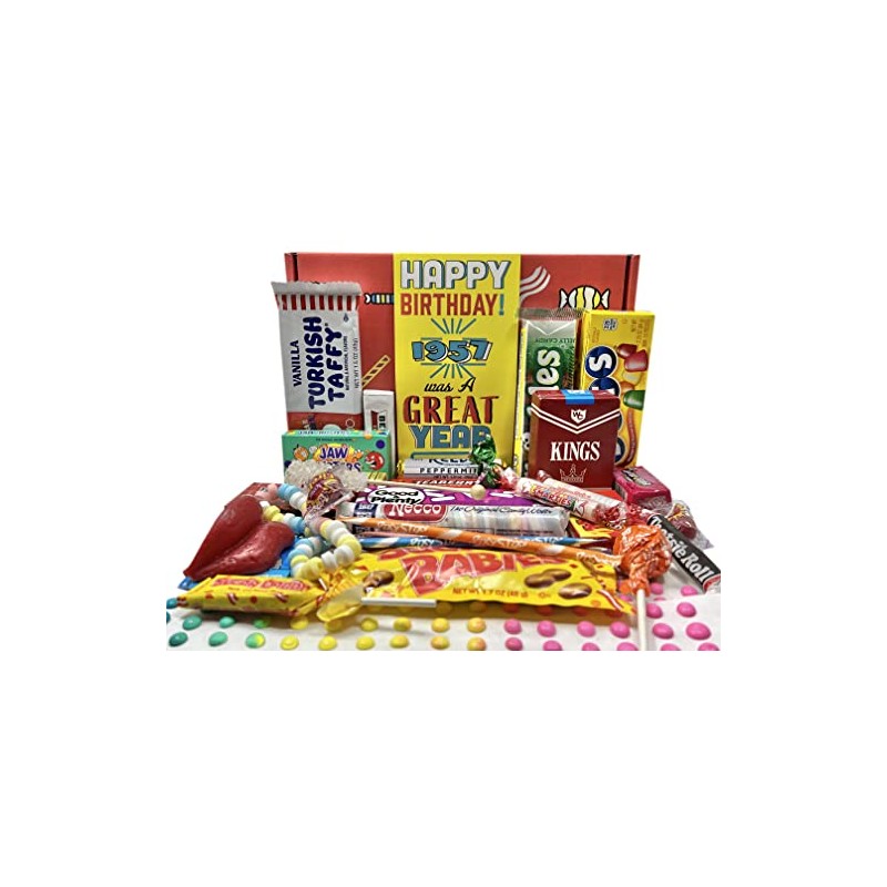 RETRO CANDY YUM ~ 1957 68th Birthday Gift Box of
