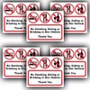6-Pack - No Smoking Eating or Drinking in Vehicle -