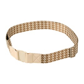 Hapitas 7124 447 Cross-Band Suitcase Belt, Houndstooth Beige, 447 houndstooth beige