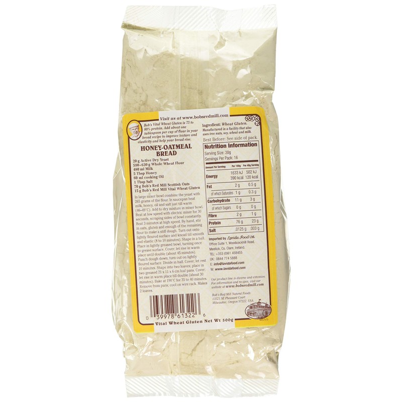 Bobs Red Mill Vital Wheat Gluten Flour 500g