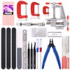 Swpeet 35Pcs Professional for Gundam Modeler Basic Tools, Tool Set