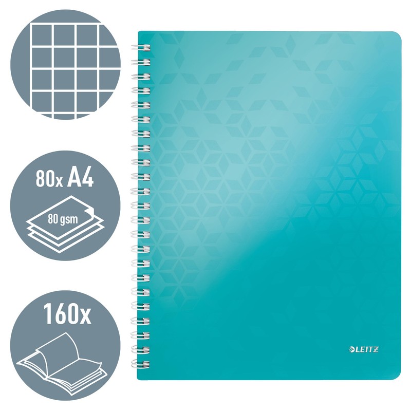Leitz WOW College Pad in A4 Format, Ice Blue A4