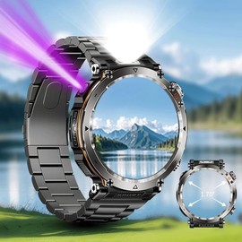 1.7 Inch HD Screen Smart Watch, Multi-function Fitness Tracker with Wireless Receiving/Calling & Pedometer, IP68 Waterproof Smart Watch for Android iOS, Android Watch - Color: Blue Silicone Watch, Specification: 1pc