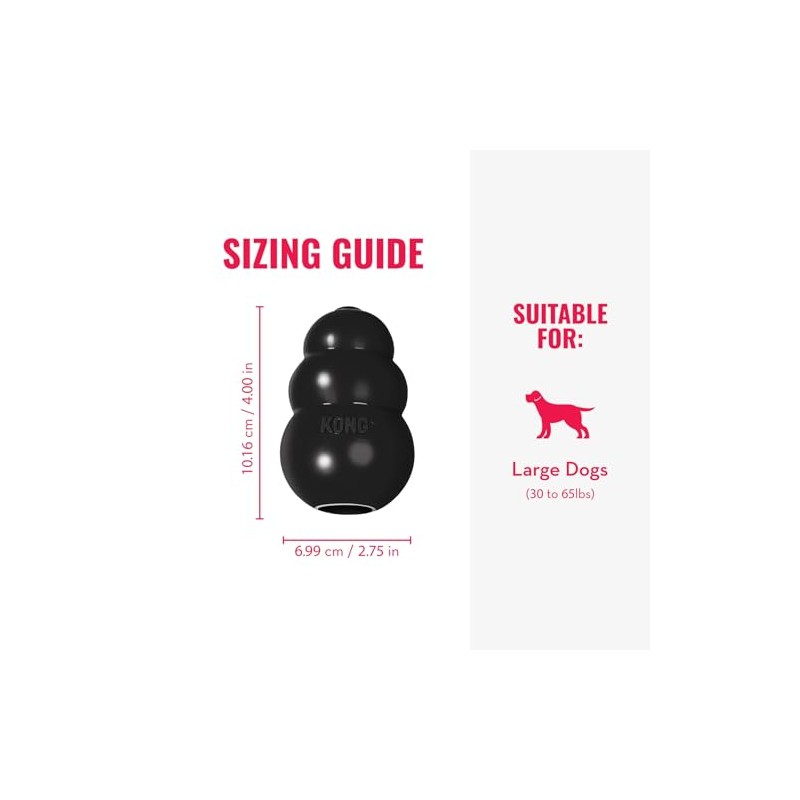 Kong Interactive Extreme Toy, Color Negro, Grande