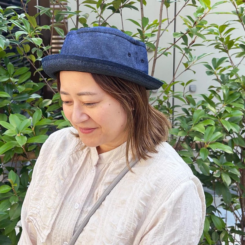 Basic Ench Cotton Terrapinch Pork Pie Hat Hat Women Men
