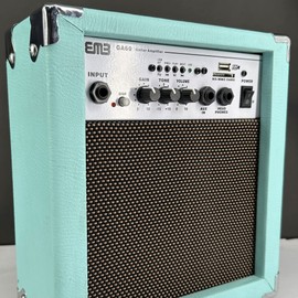 EMB 250W Guitar Amplifier Speaker Powerful Cabinet with DSP, Tone, and Headphone, Built in SD USB AUX Bluetooth Blue