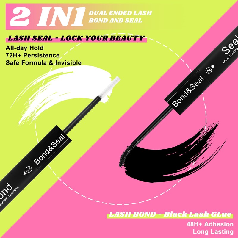 WiWiLINK Lash Clusters Kit 60D+80D+100D+200D Individual Lashes 424PCS D Curl