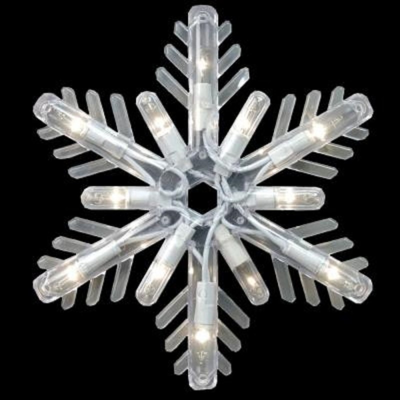 GE 8 ct 7" Elegant twinkling snowflake Icicle Lights -