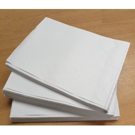 Sabco - 25pcs Disposable Paper Tablecloths For Parties - Disposable Tablecloths For Parties & Catering - Ideal Tablecloth For Restaurants. Square White Table Cloth - White Table Cover