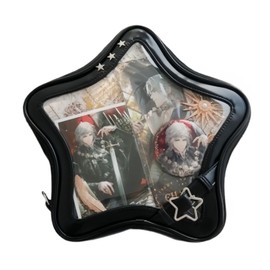 Ita Bag Star Pins Display Backpack with Insert Single Shoulder Bag Crossbody Bag Handbag and Purse for Women (PU black)