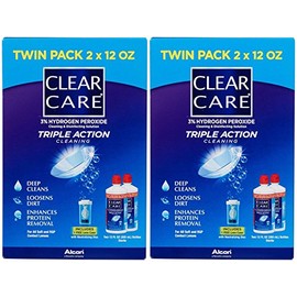 Clear Care Cleaning & Disinfection Solution-12 oz, 2 pack