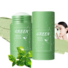 Pack of 2 Green Mask Stick, Green Tea Clay Stick for Deep Cleansing, Pore Refining & Blackhead Removal, Oil Control Face Mask for Oily / Impurities Prone Skin, 80 g
