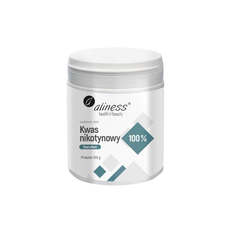 Aliness Nicotinic Acid 100%, Flush Effect, Nervous System, Dietary Supplement,