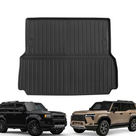 Jdeymat Custom All Weather TPE Trunk Cargo Mats Liner for 2024 2025 Toyota Land Cruiser/Lexus GX550 5 Seats Accessories (5 Seats Cargo Liner)