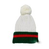 Mr Gadget's Solutions Beanie Ribbed Cable Knit Red Green Stripe