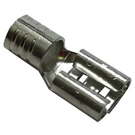 (100) Non-Insulated 8 Gauge Female Quick Disconnect Connector .250 Stud Electrical Wire Terminal - USA