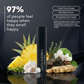 Alexandria Fragrances Brasilia Cologne Perfume - Premium Unisex Eau de Parfum with Oranges & Birch Tar Notes - Luxury Fragrance with Ginger, Pink Pepper - Men Cologne for Every Occasion - 10ml