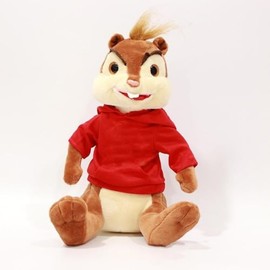 Movie Toys Alvin and The Chipmunks Plush Dolls Cute Chipmunks Stuffed Toys Kids Gift,Alvin, Theodore&Simon Toys (Red)