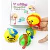 4-Pack Vomiting Stress Balls with Lazy Egg Yolk Design |