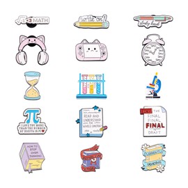 Crafans Cartoon Enamel Brooch Pins Set Metal Alloy Enamel Pin Badge for Backpacks Clothing Bags Accessories DIY Crafts, Metal