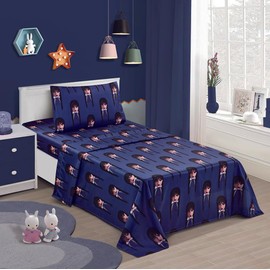 Jay Franco & Sons, Inc. The Adams Family Wednesday Twin Size Sheet Set 3 Pieces Kids Set No Hug Zone