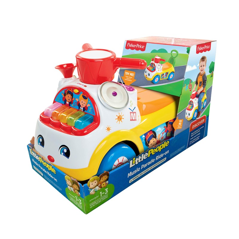 Little People Fisher-Price Music Parade Ride-On, White