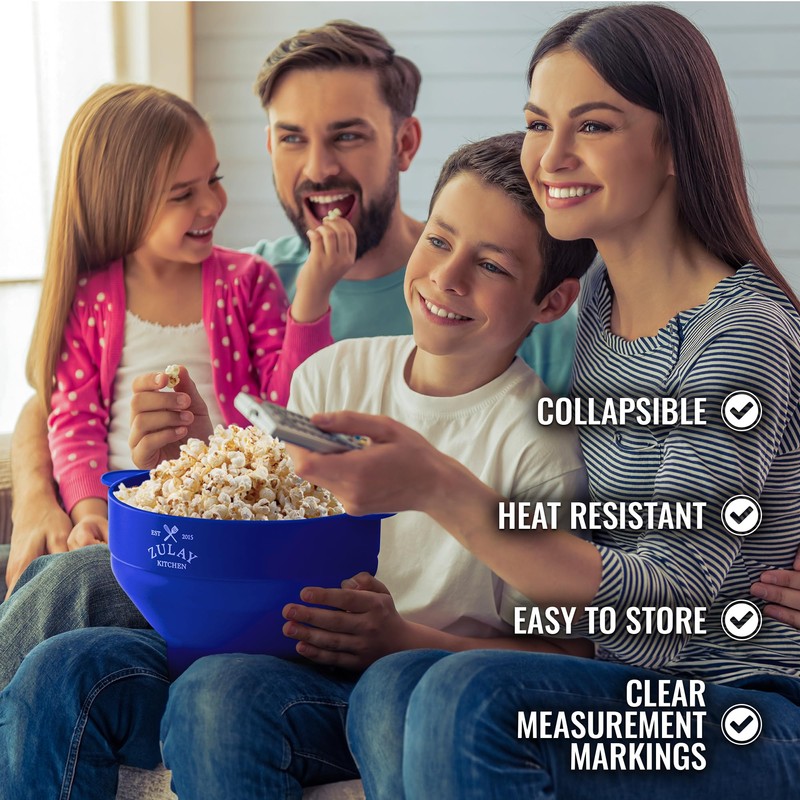 Zulay Kitchen - Cuenco plegable para palomitas de maíz, de