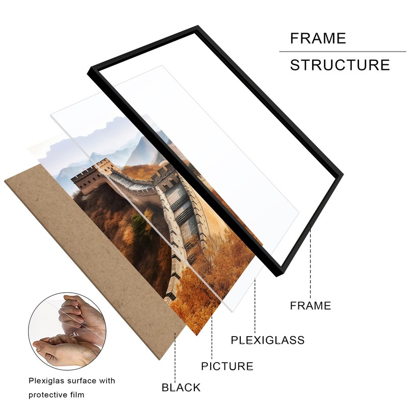 Picrit 20x28 Picture Frame, Poster Frame for Wall Mounting Display,