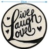 dennycraftmoulds Live Laugh Love Garden Concrete or Plaster Plaque Mould