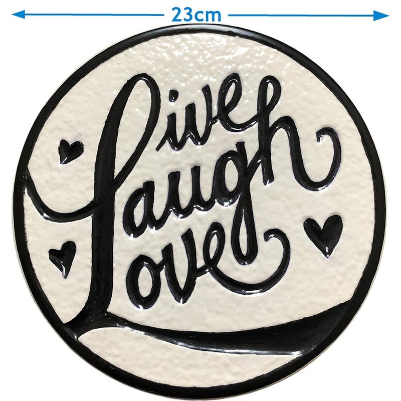 dennycraftmoulds Live Laugh Love Garden Concrete or Plaster Plaque Mould