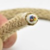 3 m Natural Jute Cable EF 3 x 0.75 mm²