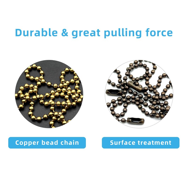 Ceiling Fan Pull Chain Extender, 12Feet 3mm Diameter Beaded Ball